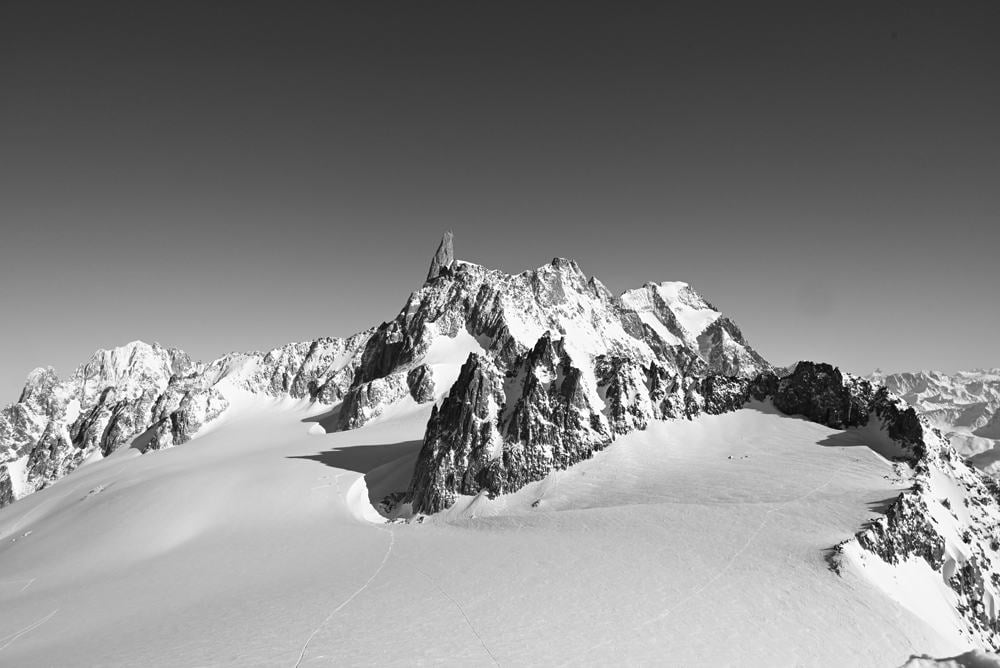 Paesaggio del massiccio del Monte Bianco, dall’archivio Neige Noire